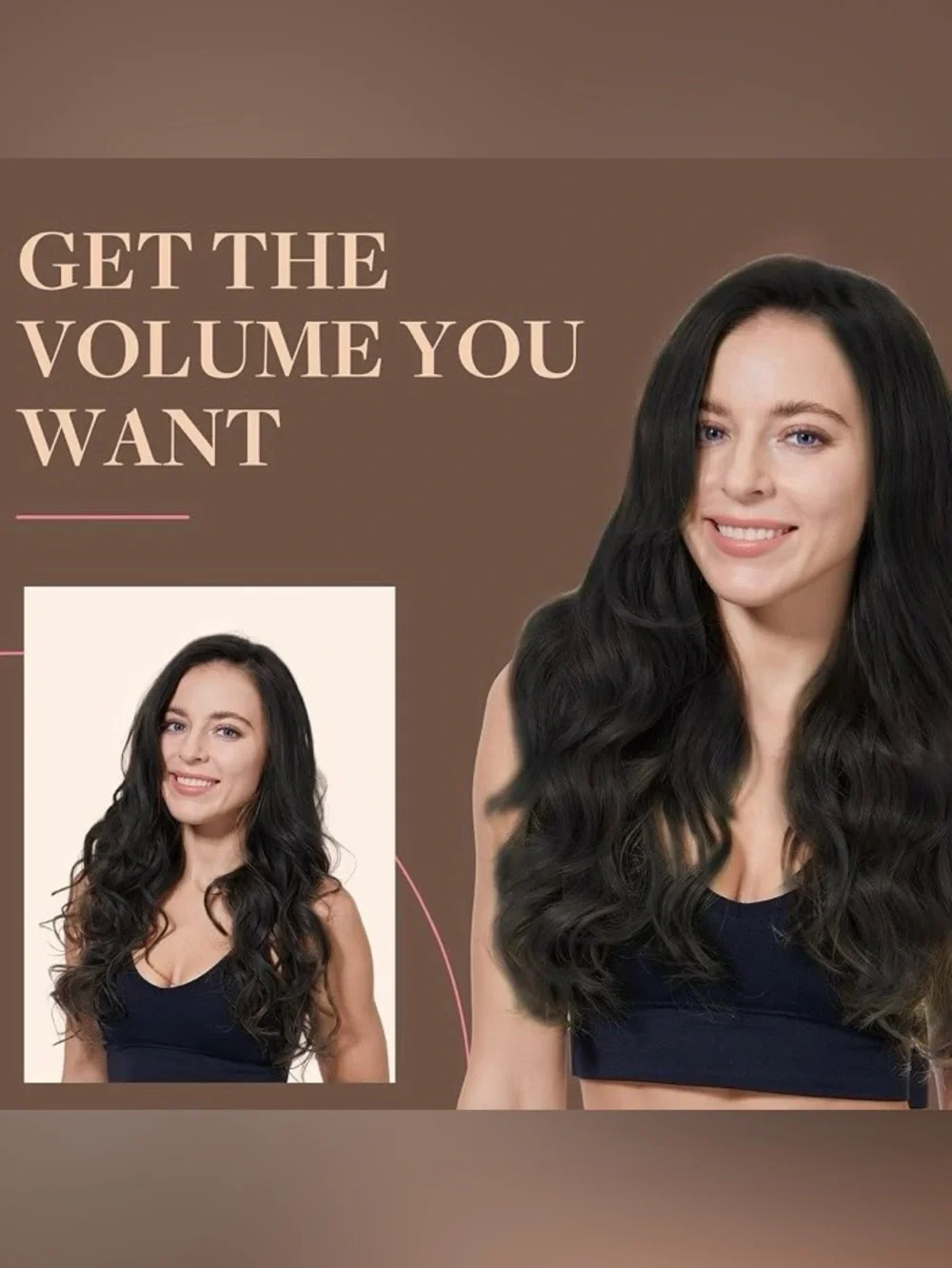 GOO GOO Clip in Hair Extensions Brazilian Human Hair 20 Inch 120g 7Pcs #B1 Black
